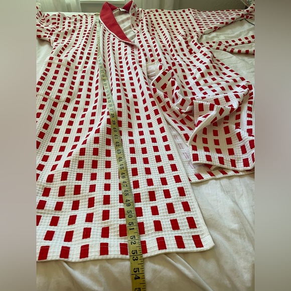 Vintage 80’s Cotton Waffle Weave Bathrobe XXL Big and Tall - Picture 7 of 8